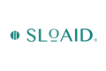 SLOAID skincare brand logo featuring the signature pause symbol and minimalist typography representing slow skincare and skin longevity
