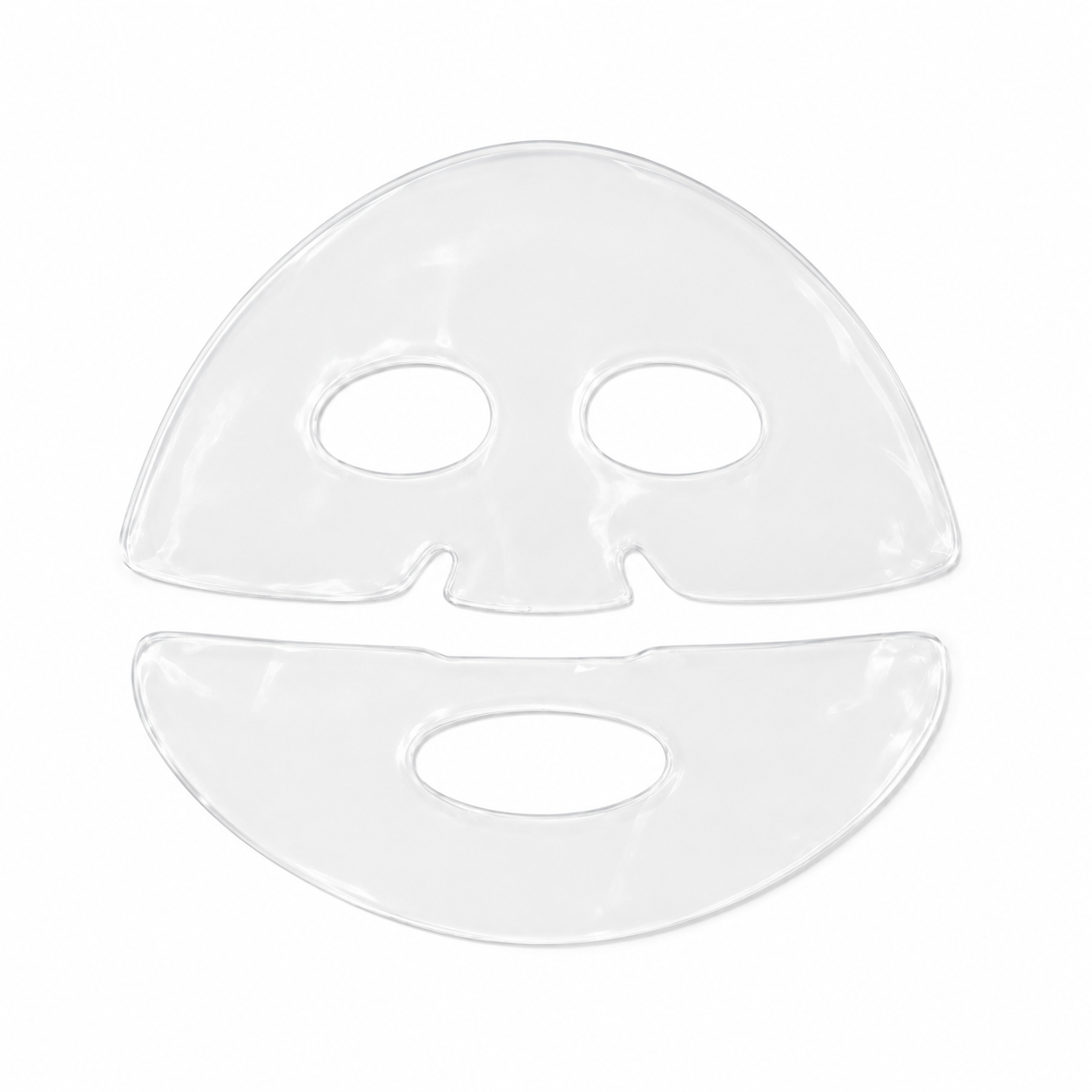 Two-piece transparent hydrogel mask design of the SLOAID 0° Hydrogel Mask